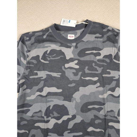 Vintage Mossimo Shirt Mens Large Pullover Camo Army Athletic Fit Thermal NWT A9 - Picture 2 of 12